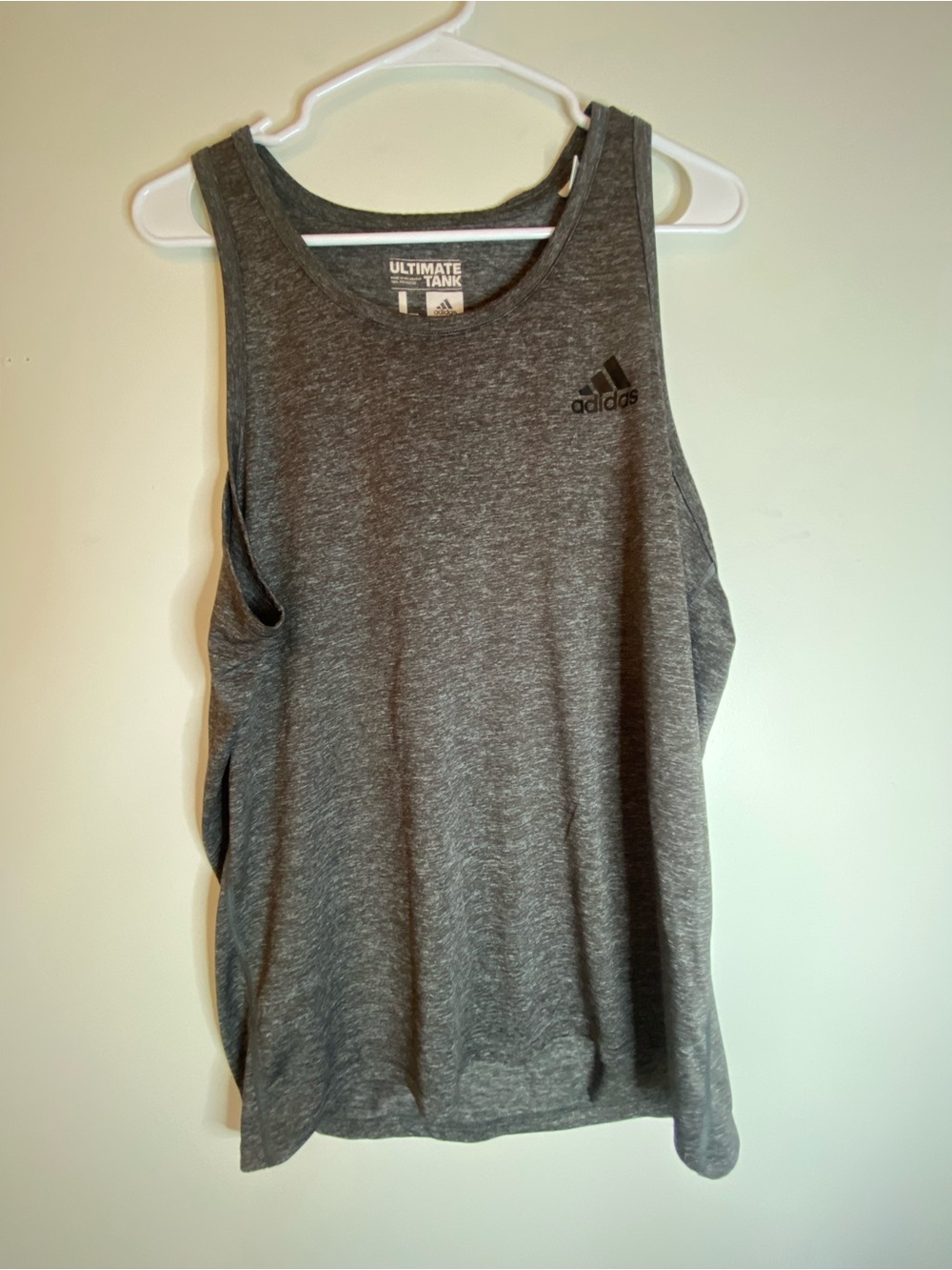 adidas Men's Heather Gray Athletic Tank Top